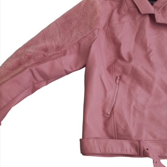 Ashley Stewart Women's Faux Fur Pink Jacket Coat Size 18/20 - Picture 2 of 12